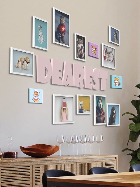 

RANDOM Set of 10 Dearest 3D Collage Photo Frames, White