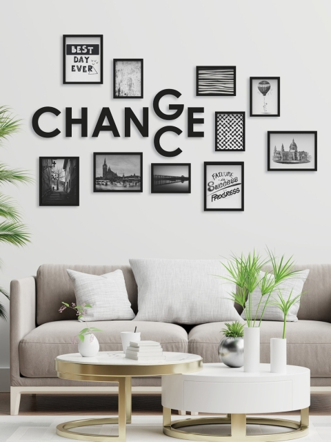 

RANDOM Set of 10 3D Collage Photo Frames, Black