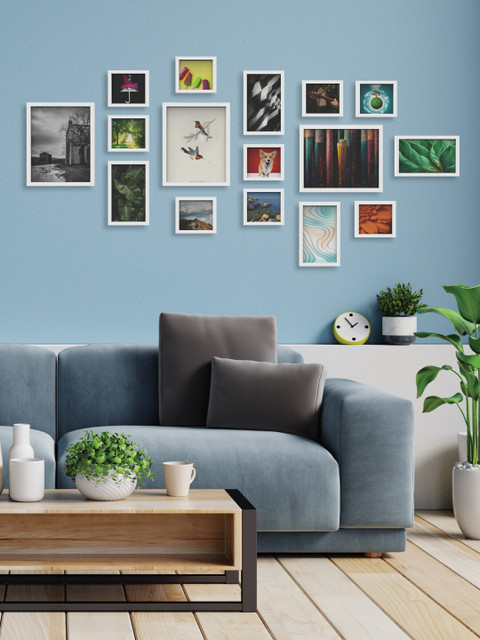 

RANDOM Set of 16 Collage Photo Frames, White