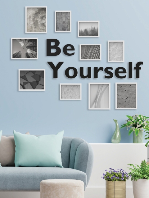 

RANDOM Set of 10 White 3D Be Yourself Collage Photo Frames