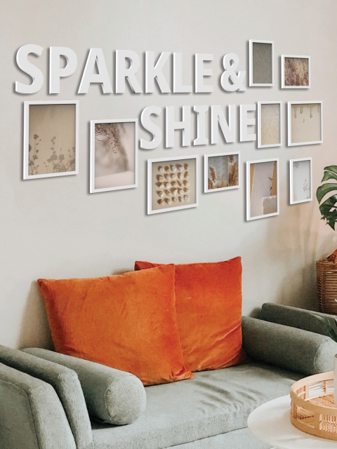 

RANDOM White Set of 10 3D Sparkle & Shine Collage Photo Frames
