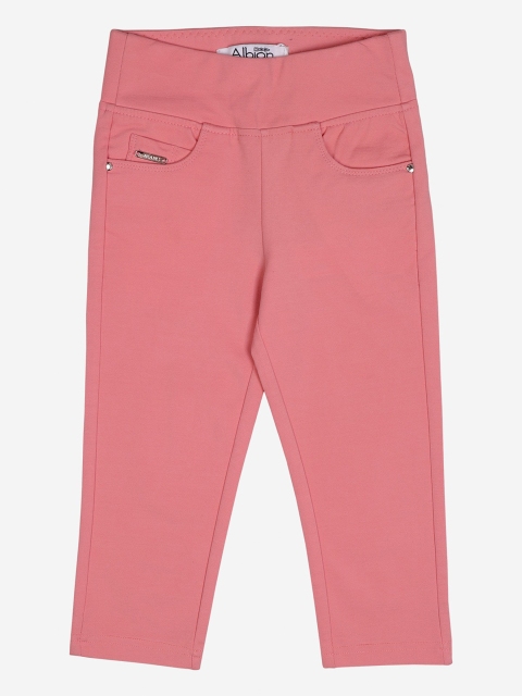 

Albion Girls Pink Solid Capris