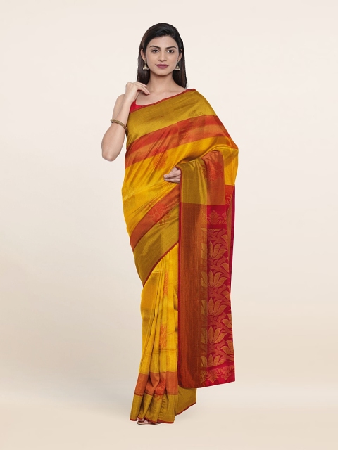 

Pothys Yellow & Red Woven Design Zari Pure Silk Saree