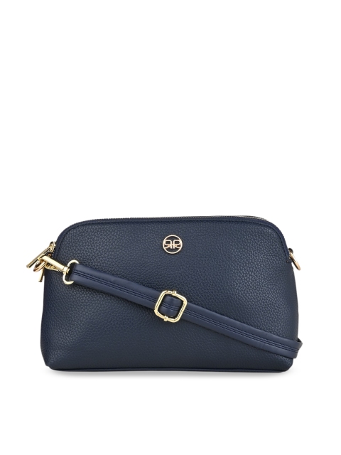 

Rocia Women Navy Blue Textured PU Structured Sling Bag