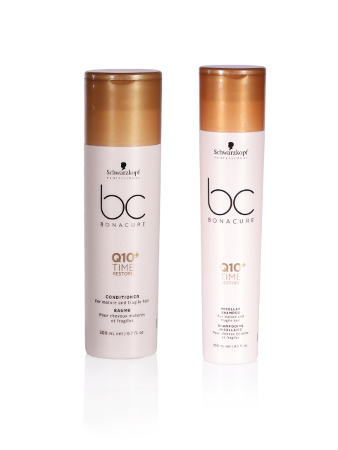 

Schwarzkopf PROFESSIONAL Bonacure Q10 Time Restore Shampoo 250ml & Conditioner 200ml, Beige