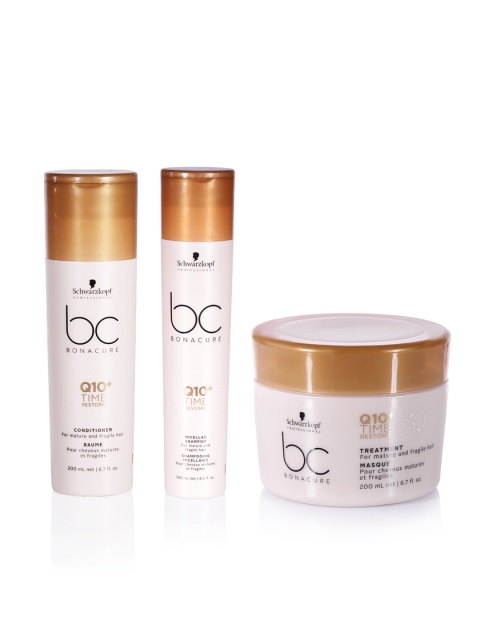 

Schwarzkopf PROFESSIONAL Set of Bonacure Q10 Shampoo + Conditioner + Masque, Beige