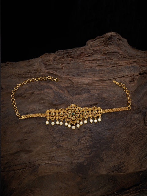 

Kushal's Fashion Jewellery Women Gold-Toned & Green Antique Armlet Bracelet