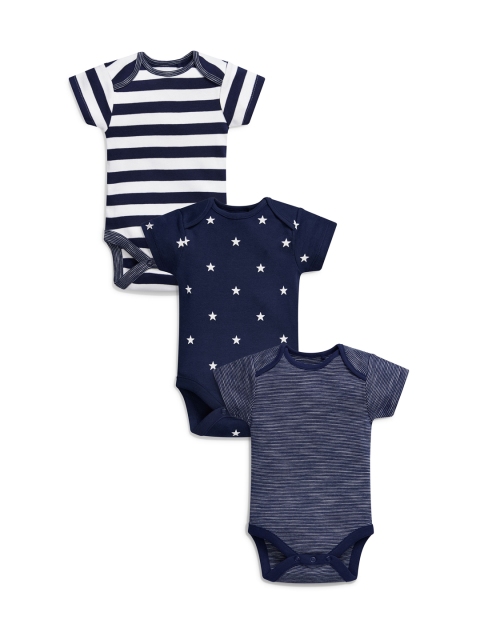 

next Boys Pack of 3 Bodysuits, Navy blue