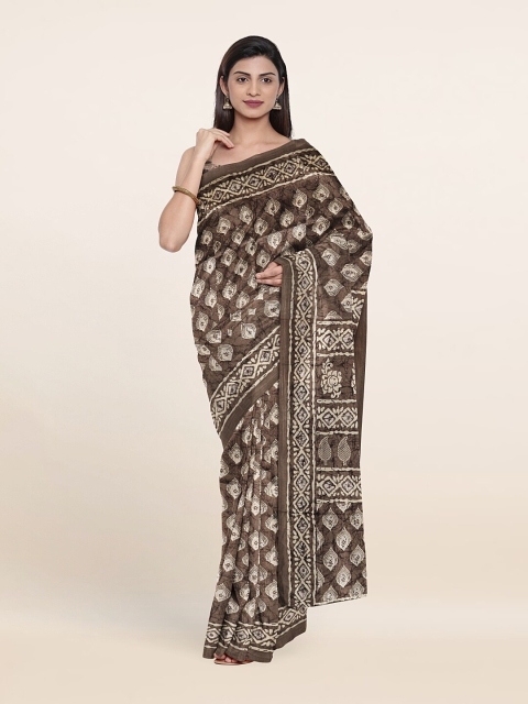

Pothys Grey & White Ethnic Motifs Saree