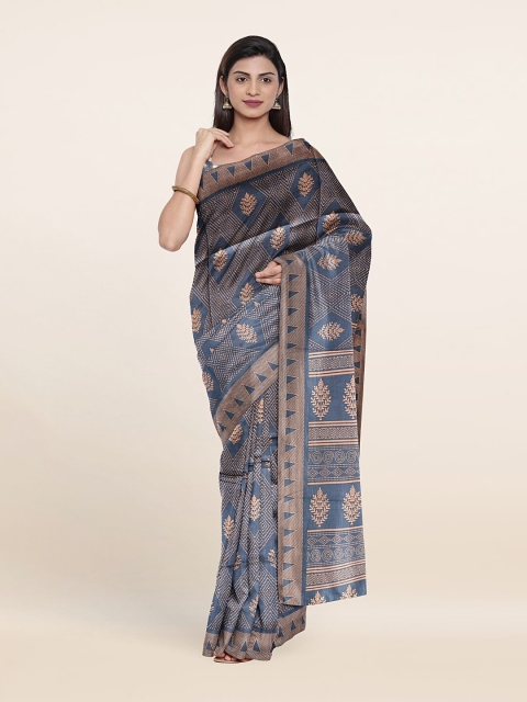 

Pothys Grey & Beige Floral Saree
