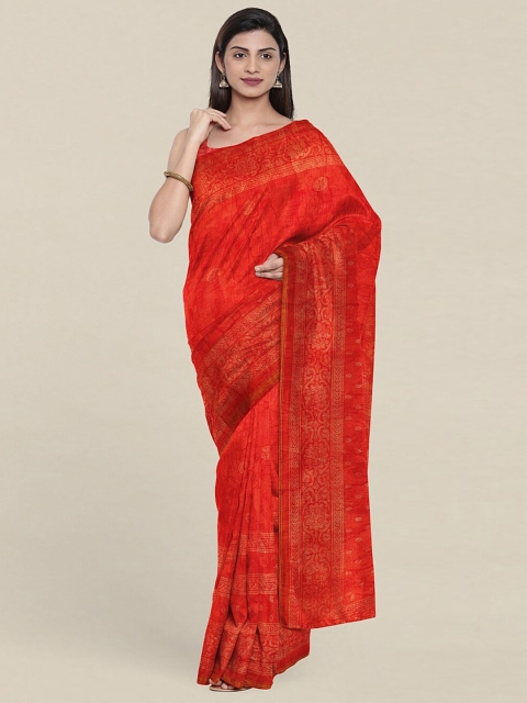 

Pothys Red Ethnic Motifs Saree