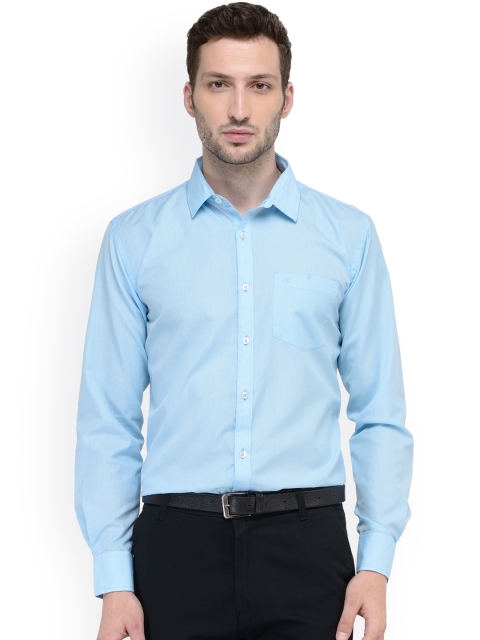 

L.A. SEVEN Men Blue Semi Slim Fit Checked Formal Shirt