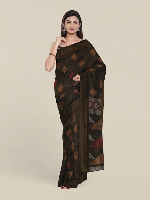 

Pothys Green & Red Zari Printed Saree