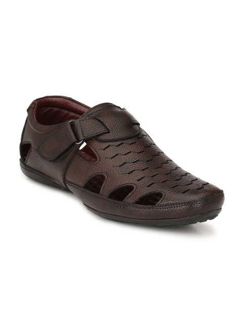 

Mactree Men Brown Cut-Out Sandals