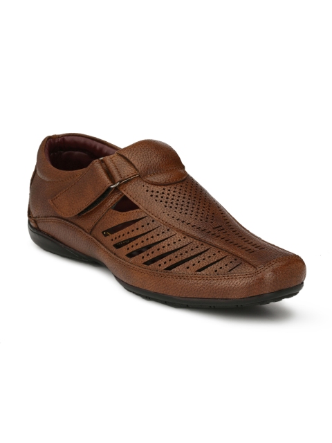 

Mactree Men Brown Cut-Out Sandals