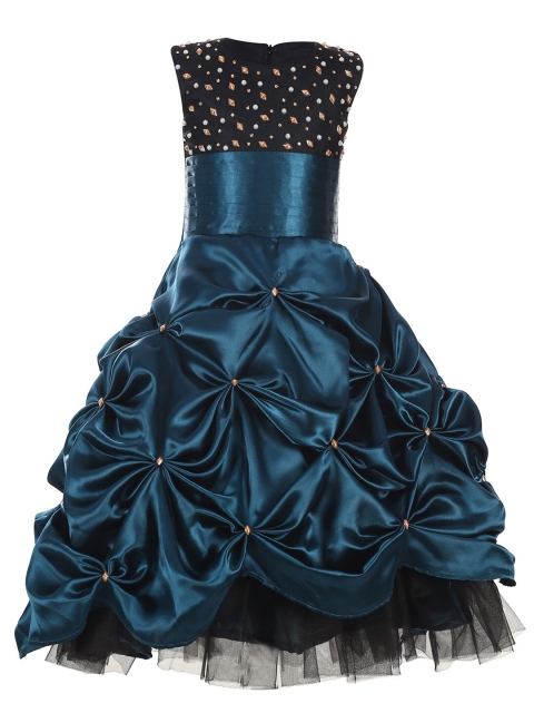 

Samsara Couture Navy Blue Net Maxi Dress