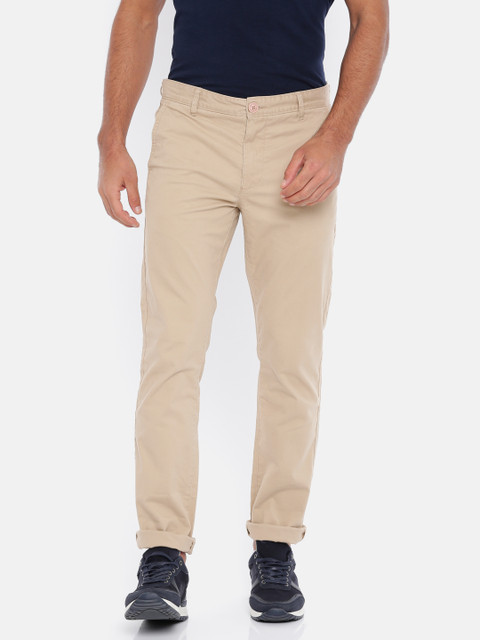 

Being Human Men Beige Regular Fit Solid Chinos