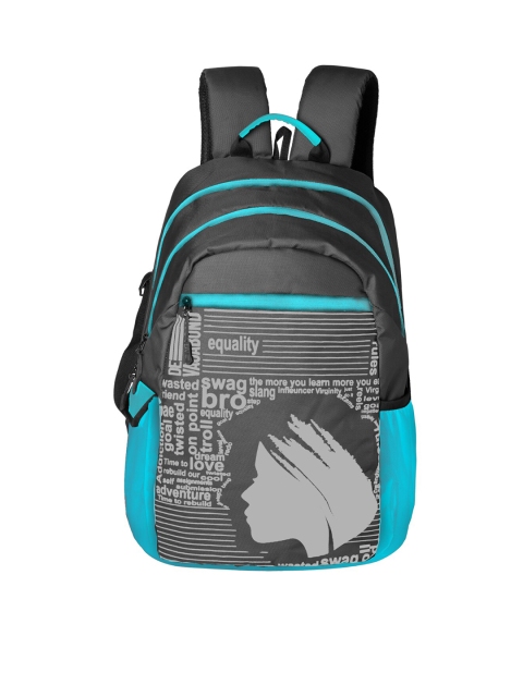 

DEVAGABOND Unisex Blue & Black Graphic Backpack