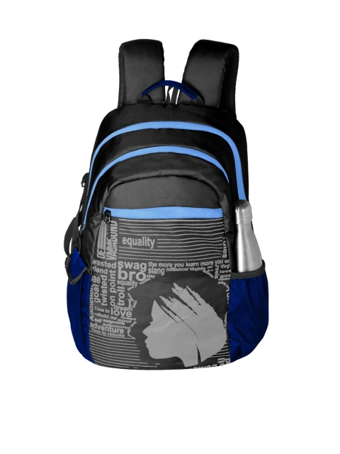 

DEVAGABOND Unisex Blue & Grey Graphic Backpack