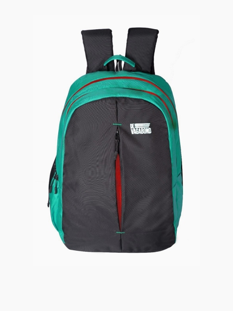 

DEVAGABOND Unisex Black & Green Colourblocked Backpack