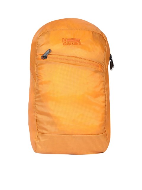

DEVAGABOND Unisex Orange & Black Geometric Backpack
