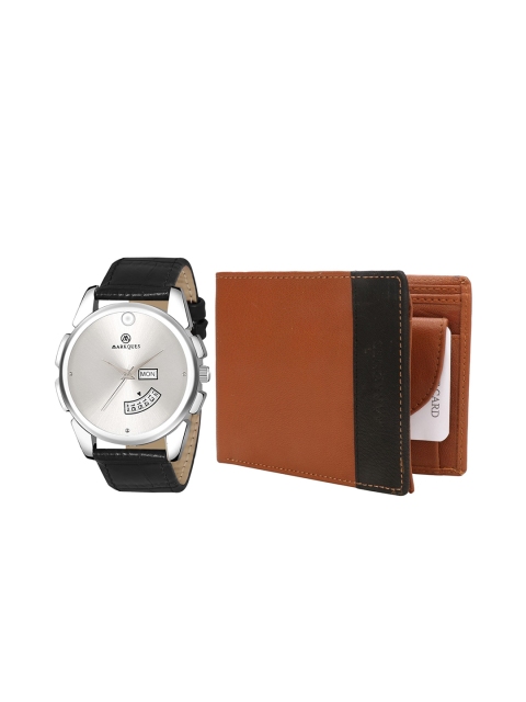

MARKQUES Men Brown Leather Accessory Gift Set