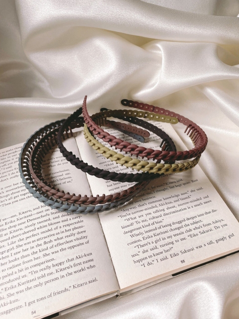 

Mueras Women Black & Grey Set of 5 Hairband