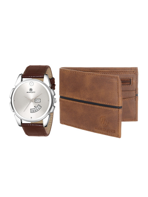 

MARKQUES Men Brown Solid Accessory Gift Set