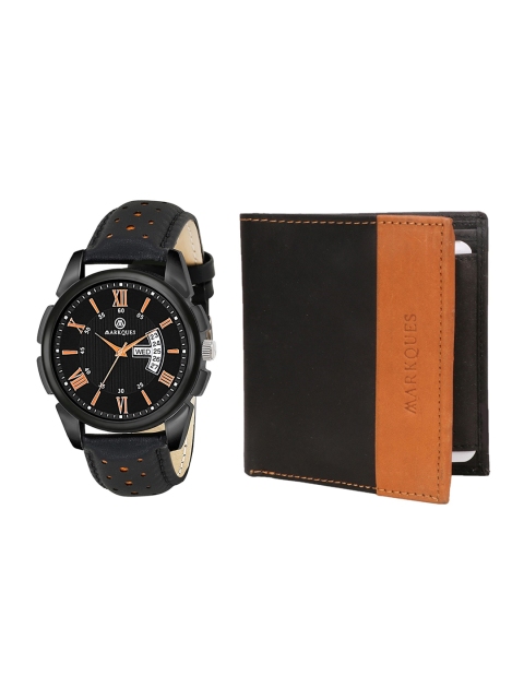 

MARKQUES Men Black Solid Accessory Gift Set