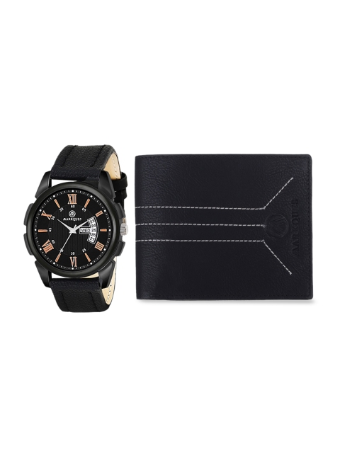 

MARKQUES Men Black Solid Accessory Gift Set