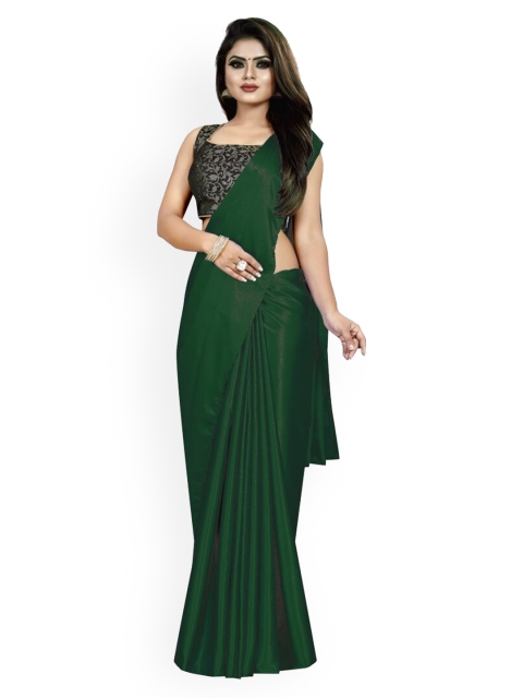 

CLOMITA Women Green Satin Saree