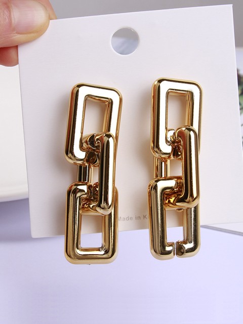 

Vembley Gold-Toned Contemporary Drop Earrings