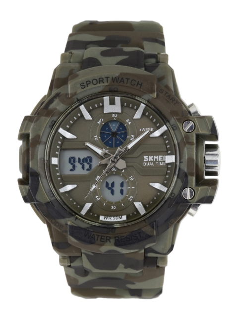 

Skmei Unisex Olive Green Analogue & Digital Watch 990-MLE