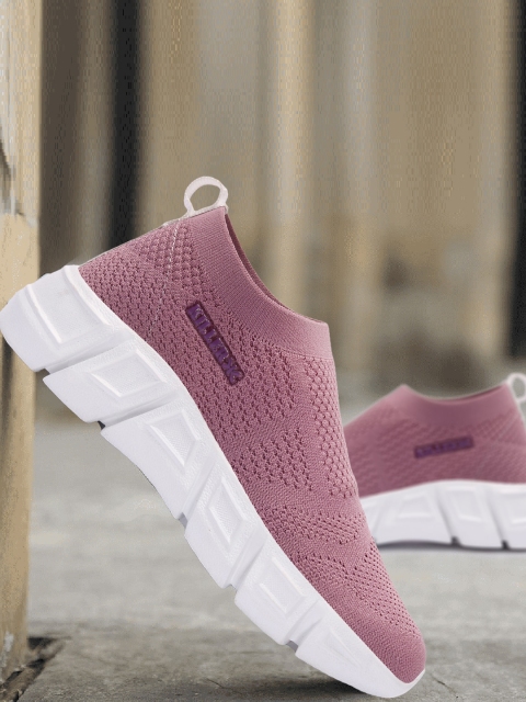

Killer Women Woven Design Slip-On Sneakers, Peach