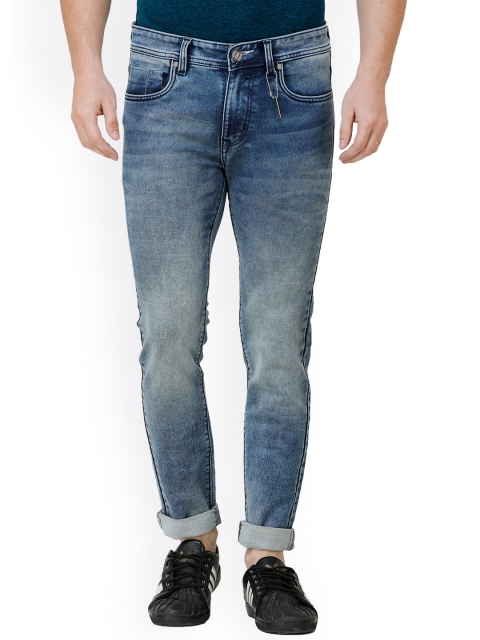 

COLVYNHARRIS JEANS Men Green Tone Low Distress Heavy Fade Jeans