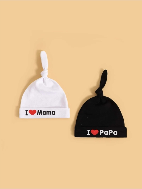 

EL REGALO Unisex Kids Pack of 2 Beanie Cap, Black