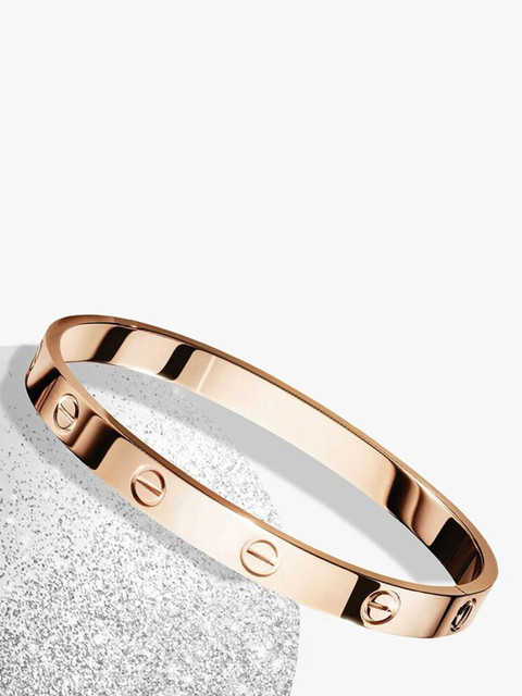 

Jewels Galaxy Women Rose Gold-Plated Bangle-Style Bracelet