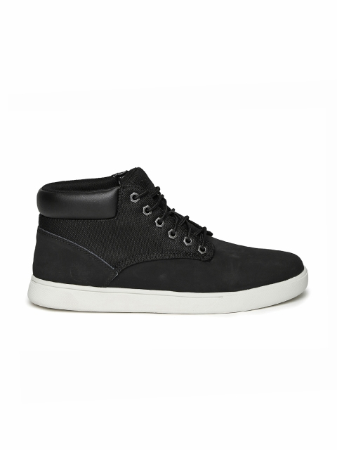 

Timberland Men Black Groveton FL Nubuck Leather Sneakers