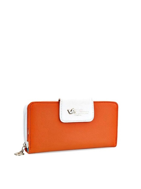 

Elios Women Orange & Cream-Coloured Purse Clutch