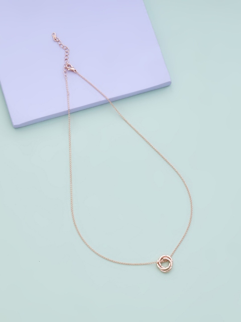 

Kushal's Fashion Jewellery Women Rose Copper Rose Gold-Plated Chain