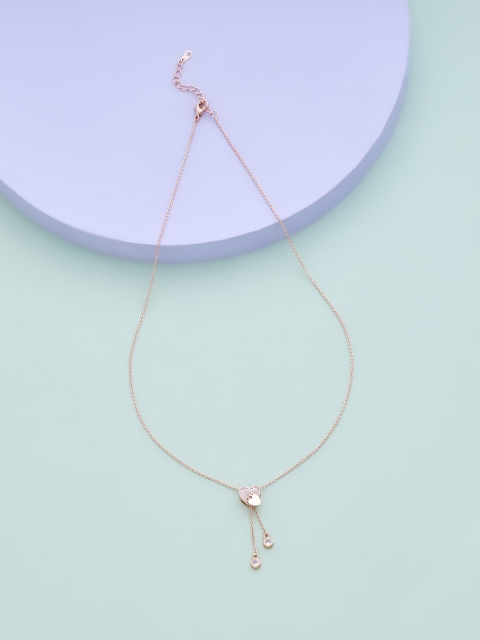 

Kushal's Fashion Jewellery Women Rose Gold Copper Rose Gold-Plated Tasselled Chain