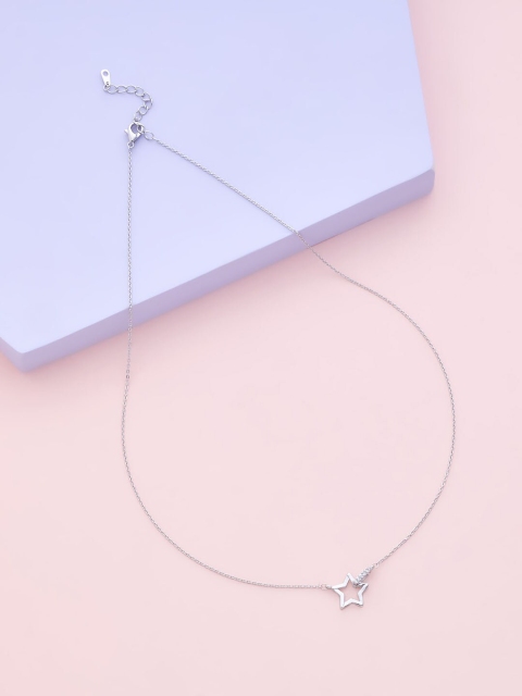 

Kushal's Fashion Jewellery Women Silver-Toned Copper Rhodium-Plated Chain