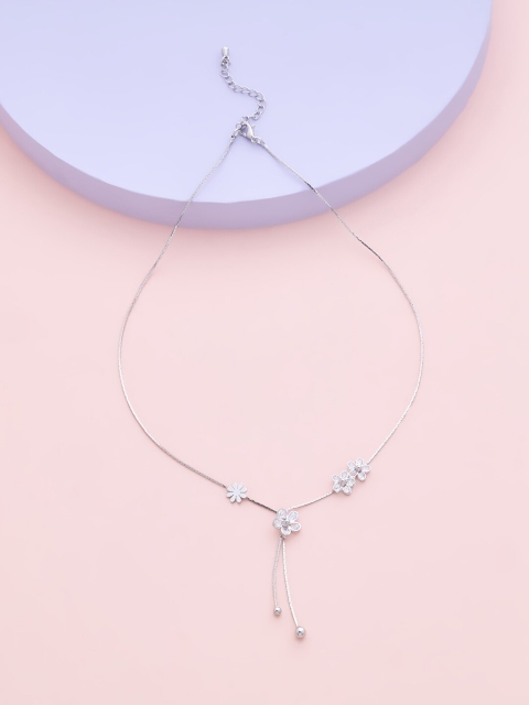 

Kushal's Fashion Jewellery Women White Copper Rhodium-Plated Chain