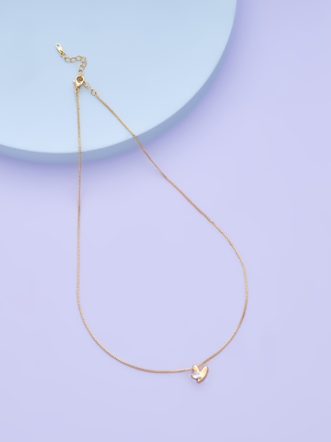 

Kushal's Fashion Jewellery Women Gold-Toned & White Copper Gold-Plated Necklace