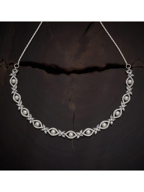 

Kushal's Fashion Jewellery White Copper Rhodium-Plated Chain