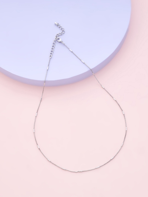 

Kushal's Fashion Jewellery Silver-Toned Silver Rhodium-Plated Chain