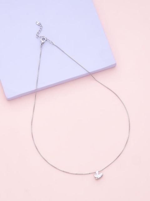 

Kushal's Fashion Jewellery White Copper Rhodium-Plated Chain