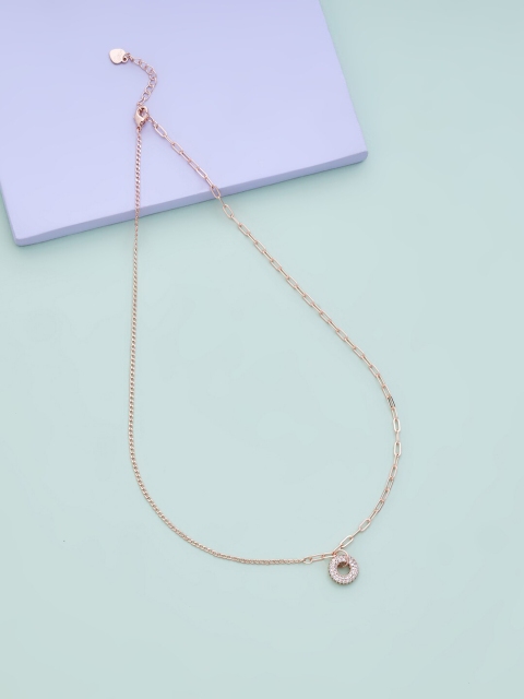 

Kushal's Fashion Jewellery Rose Gold & White Copper Rose Gold-Plated Chain