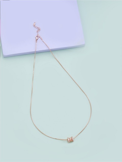 

Kushal's Fashion Jewellery Rose Gold & White Copper Rose Gold-Plated Chain