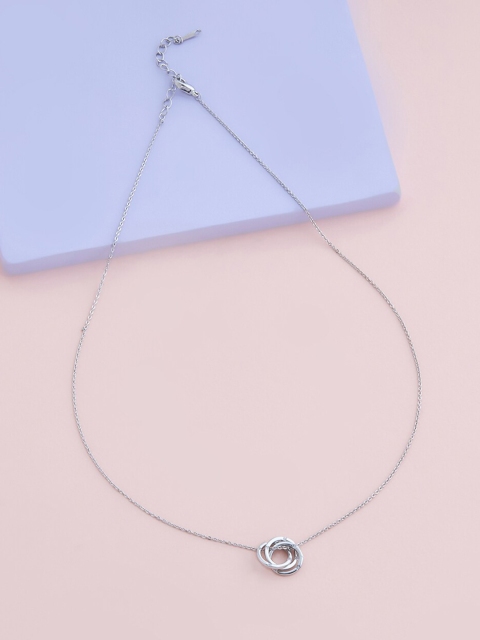 

Kushal's Fashion Jewellery Silver-Toned & White Copper Rhodium-Plated Chain